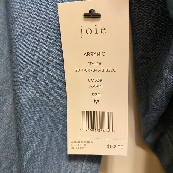 NWT Joie Arryn Blue chambray dress, size Medium - Picture 7 of 8